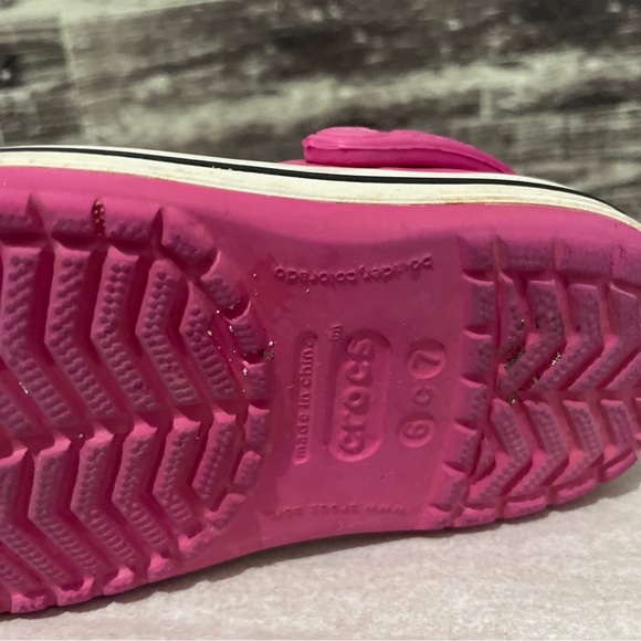 CROCS Slipper Baby Model Sabot Line Crocband II Colour Raspberry/Black 6/7 6 c 7 - Picture 7 of 9